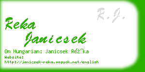 reka janicsek business card